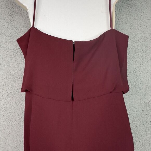 SORELLA VITA Bridesmaid Dress Burgundy Sz 20 Prom Chiffon Lined Full Length - Picture 9 of 16